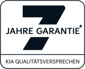 Kia Logo schwarz 7- Jahre Garantie