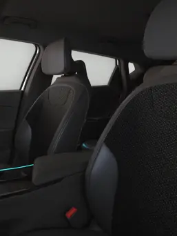Kia EV6 Sitze in schwarz aus nachhaltigem Werkstoff